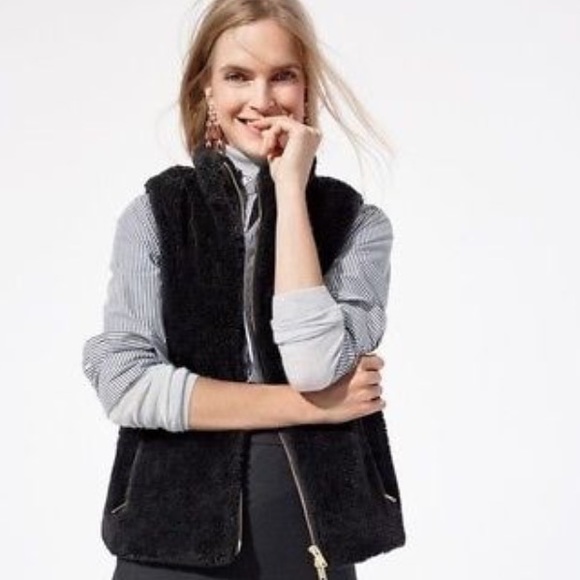 J. Crew Jackets & Blazers - J. Crew excursion faux fur vest